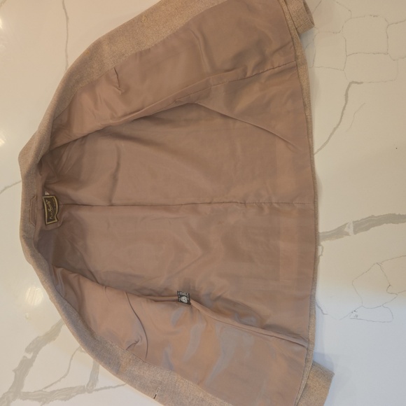 VTG Mairi Macintyre Wool Single Breasted Scottish Brown Tan Blazer Size 12 - Picture 10 of 11